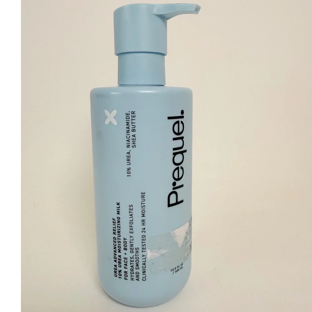 Prequel Urea Advanced Relief Moisturizing Milk 10% Urea Face Body 13.5oz New